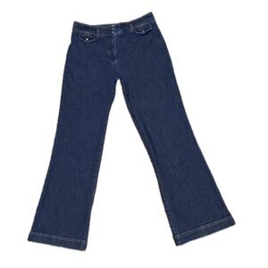 👖JONES NEW YORK Signature Y2K Bootcut Dark Wash Stretch Jeans Women's Sz 8